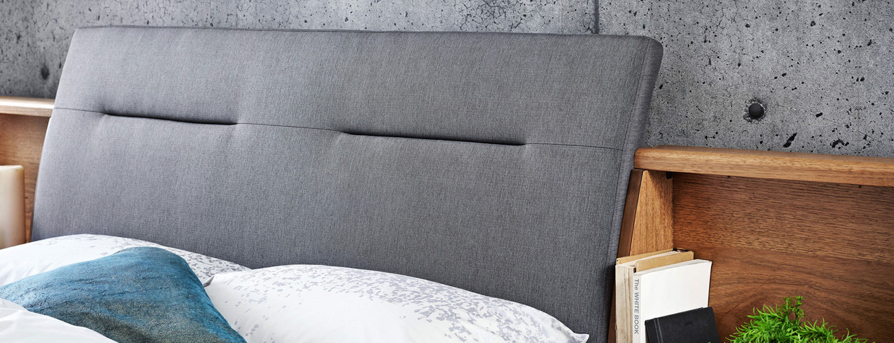 Silver Lynx Easton design upholstered bed head