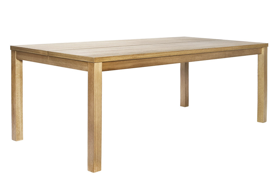 Silver Lynx Commercial table natural finish 3qtr view