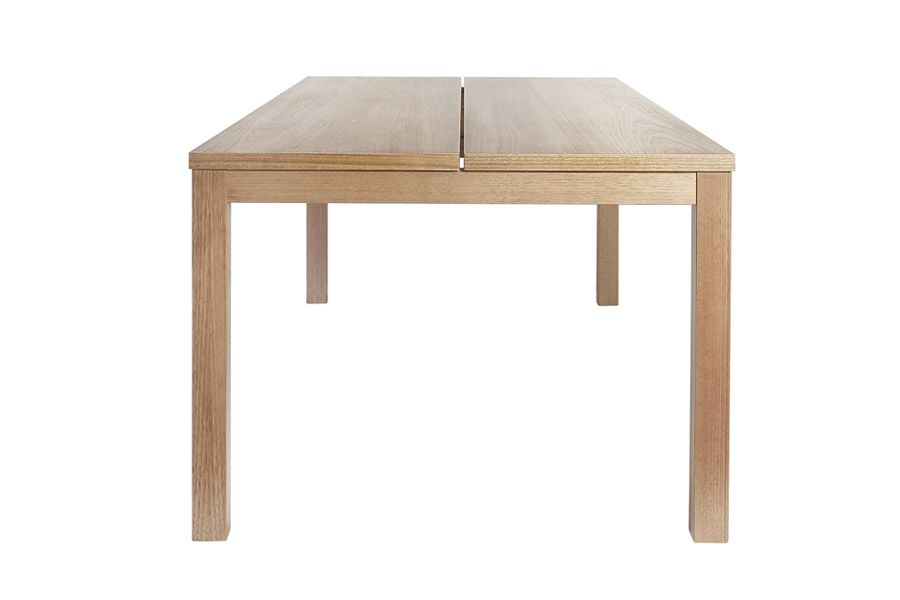Silver Lynx Commercial table natural finish front on view