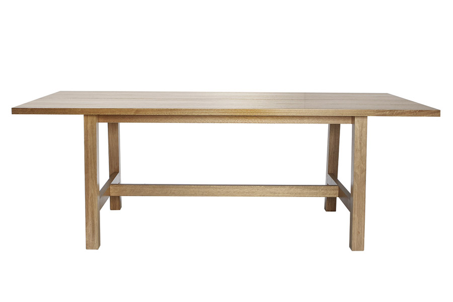 Silver Lynx Commercial table natural finish side view