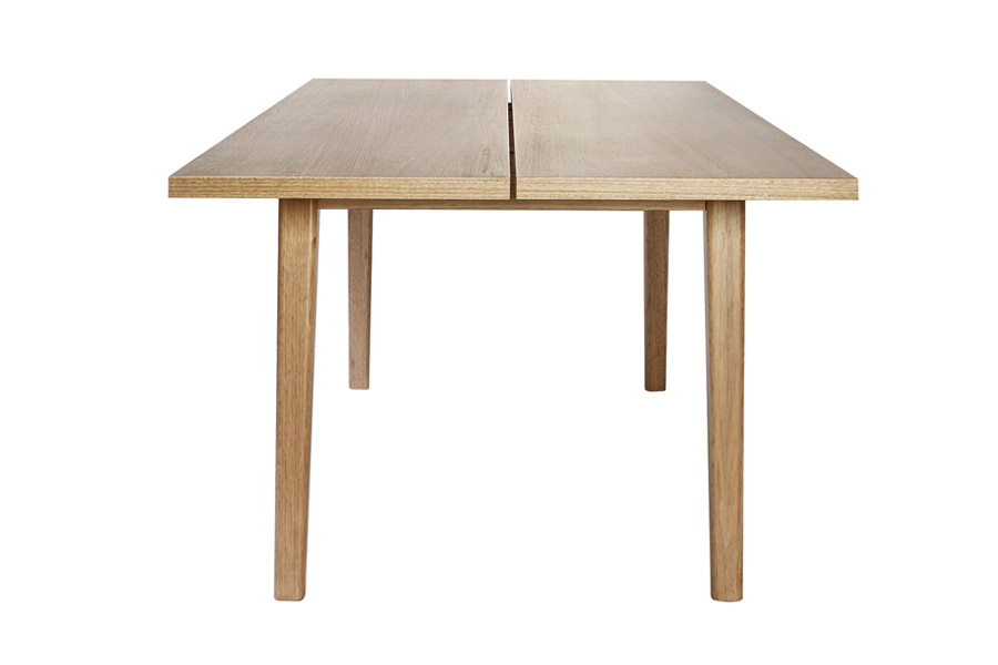 Silver Lynx Commercial table natural finish front on view